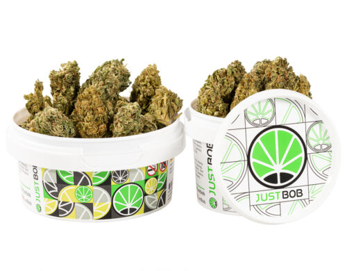 puszka z malymi kwiatami hq cbd boost, gotowymi do uzycia