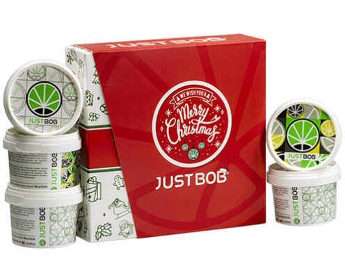 Justbob swiateczny zestaw CBD, prezentowy komplet z trzema pojemnikami