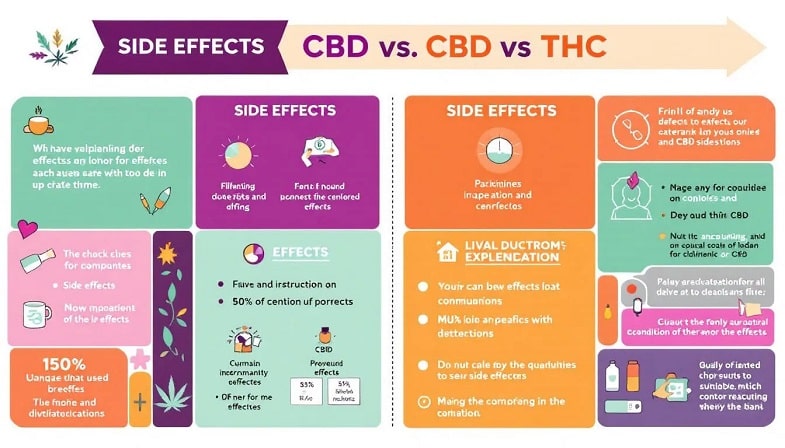 Skutki uboczne stosowania CBD i THC.