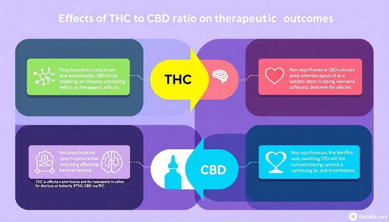 Wpływ stosunku THC do CBD na efekty terapeutyczne, z uwzględnieniem badań.
